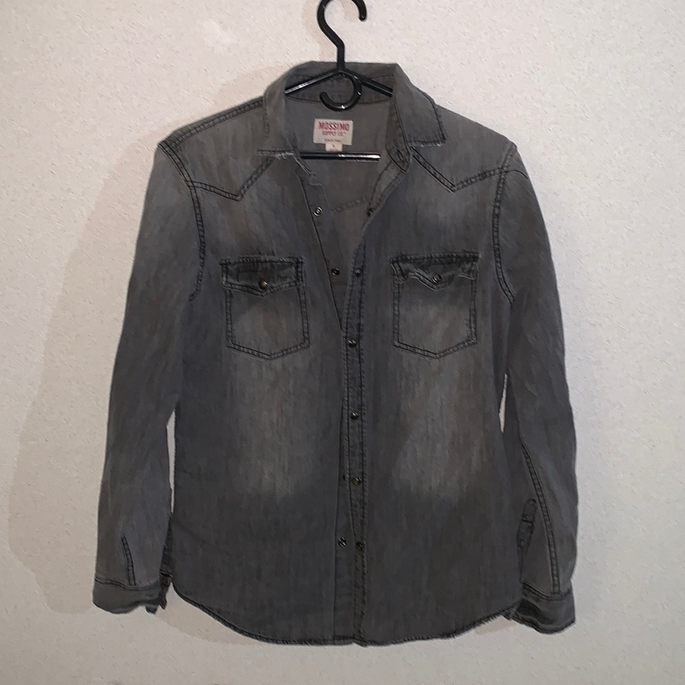 Gray denim shirt